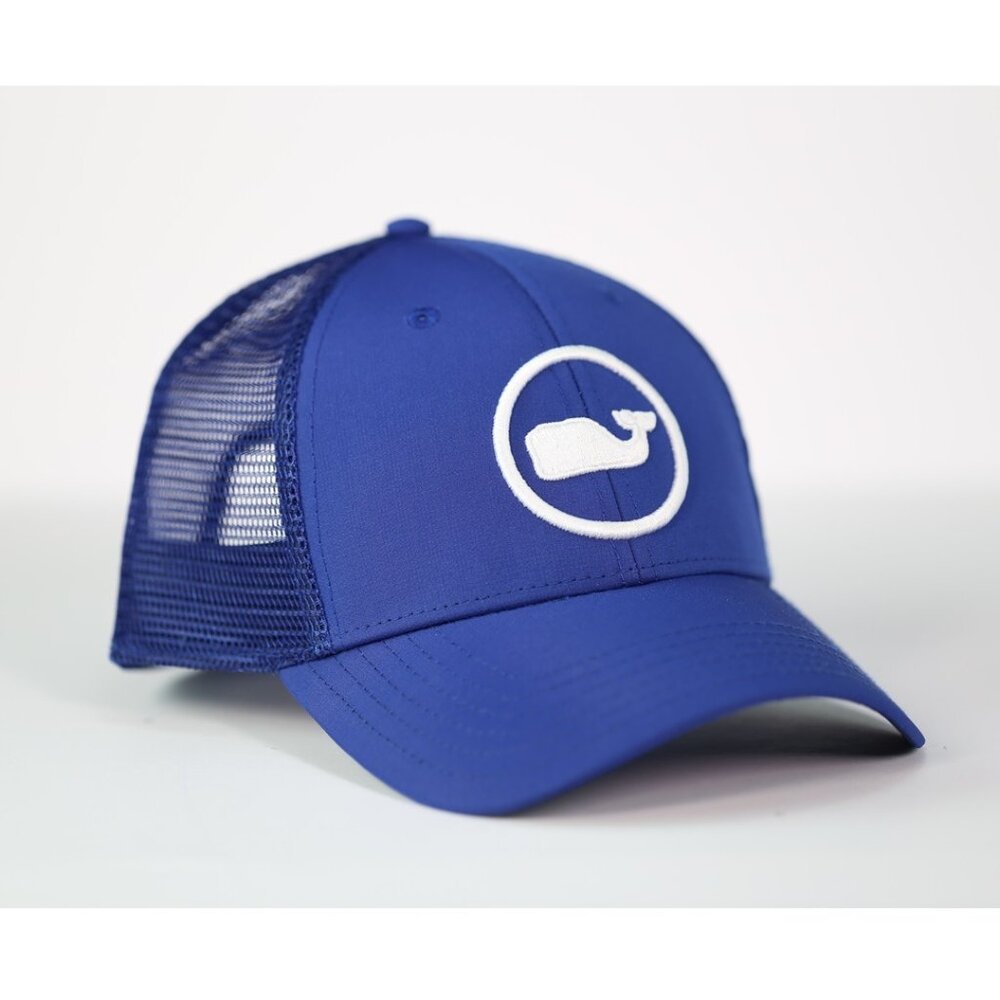 NWT Vineyard Vines Whale Logo Trucker Cap Hat Blue Unisex One Size